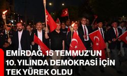 Emirdağ, 15 Temmuz'un 10. yılında demokrasi için tek yürek oldu