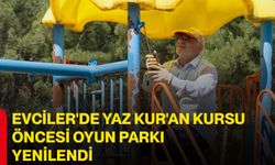 Evciler'de yaz Kur'an kursu öncesi oyun parkı yenilendi