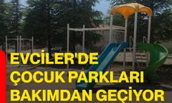 Evciler'de çocuk parkları bakımdan geçiyor
