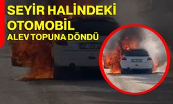 Seyir halindeki otomobil alev topuna döndü