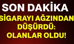 Sigarayı ağzından düşürdü: Olanlar oldu!