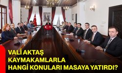 Vali Aktaş, kaymakamlarla hangi konuları masaya yatırdı?