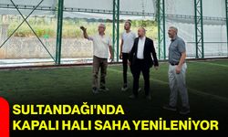 Sultandağı'nda kapalı halı saha yenileniyor