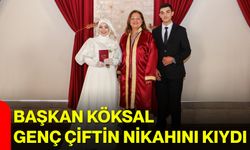 Başkan Köksal, genç çiftin nikahını kıydı