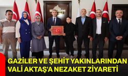 Gaziler ve şehit yakınlarından Vali Aktaş'a nezaket ziyareti