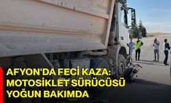 Afyonkarahisar'da feci kaza: Motosiklet sürücüsü yoğun bakımda