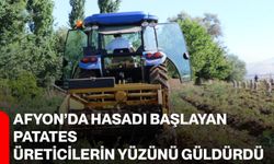 Afyon’da hasadı başlayan patates üreticilerin yüzünü güldürdü