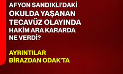 Afyon Sandıklı'daki okulda yaşanan tecavüz olayında hakim ara kararda ne karar verdi?