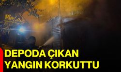 Depoda çıkan yangın korkuttu