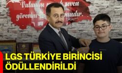 LGS Türkiye birincisi ödüllendirildi