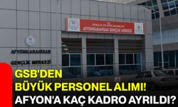 GSB'den büyük personel alımı! Afyon'a kaç kadro ayrıldı?