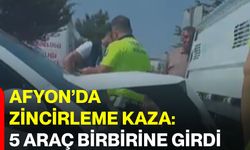 Afyon’da zincirleme kaza: 5 araç birbirine girdi