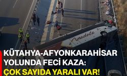 Kütahya-Afyonkarahisar yolunda feci kaza: Çok sayıda yaralı var!