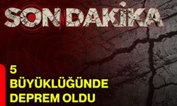 5 büyüklüğünde deprem oldu