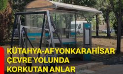 Kütahya-Afyonkarahisar çevre yolunda korkutan anlar