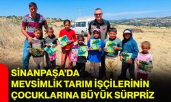 Sinanpaşa’da mevsimlik tarım işçilerinin çocuklarına büyük sürpriz