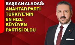Başkan Aladağ: “Anahtar Parti Türkiye’nin en hızlı büyüyen partisi oldu”