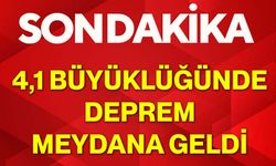 4,1 büyüklüğünde deprem meydana geldi