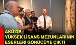 AKÜ'de yüksek lisans mezunlarının eserleri görücüye çıktı