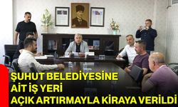 Şuhut Belediyesine ait iş yeri açık artırmayla kiraya verildi