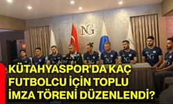 Kütahyaspor'da kaç futbolcu için toplu imza töreni düzenlendi?