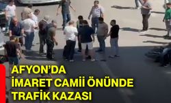 Afyon’da imaret camii önünde trafik kazası