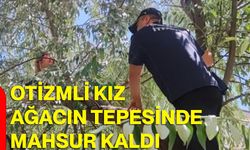 Otizmli kız ağacın tepesinde mahsur kaldı
