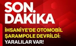 İhsaniye’de otomobil şarampole devrildi: Yaralılar var!