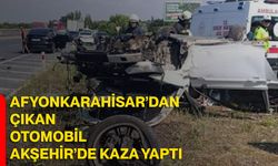 Afyonkarahisar’dan çıkan otomobil Akşehir’de kaza yaptı