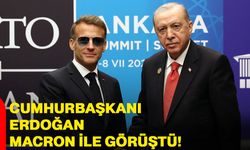 Cumhurbaşkanı Erdoğan, Macron ile görüştü!