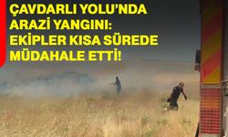 Çavdarlı Yolu’nda arazi yangını: Ekipler kısa sürede müdahale etti
