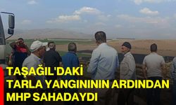 Taşağıl'daki tarla yangınının ardından MHP sahadaydı