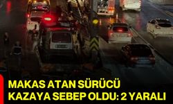 Makas atan sürücü kazaya sebep oldu: 2 yaralı