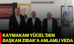 Kaymakam Yücel'den Başkan Zıbak'a anlamlı veda