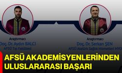 AFSÜ akademisyenlerinden uluslararası başarı