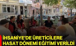 İhsaniye'de üreticilere hasat dönemi eğitimi verildi
