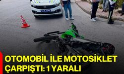 Otomobil ile motosiklet çarpıştı: 1 yaralı