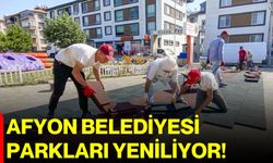 Afyon Belediyesi parkları yeniliyor!