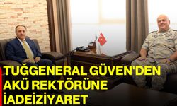 Tuğgeneral Güven'den AKÜ Rektörüne iadeiziyaret