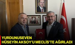 Yurdunuseven, Hüseyin Aksoy'u Meclis'te ağırladı