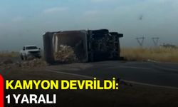 Kamyon devrildi: 1 yaralı