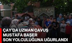 Çay'da Uzman Çavuş Mustafa Başer son yolculuğuna uğurlandı