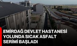 Emirdağ Devlet Hastanesi yolunda sıcak asfalt serimi başladı