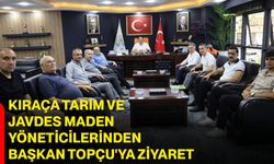 Kıraça Tarım ve Javdes Maden yöneticilerinden Başkan Topçu'ya ziyaret