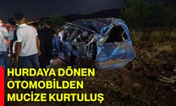 Hurdaya dönen otomobilden mucize kurtuluş