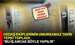 OEDAŞ ekiplerinin umursamaz tavrı tepki topladı: "Bu iş ancak böyle yapılır"