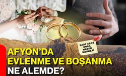 Afyon’da evlenme ve boşanma ne alemde?