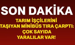 Tarım İşçilerini Taşıyan Minibüs Tıra Çarptı: Çok Sayıda Yaralılar Var