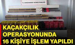 Kaçakçılık operasyonunda 16 kişiye işlem yapıldı