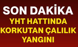 YHT hattında korkutan çalılık yangını